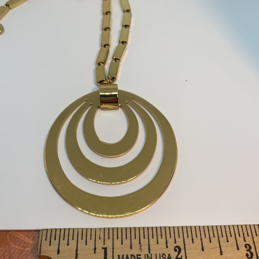 Monet 1970- s link tear drop necklace & pendant - Picture 8 of 8
